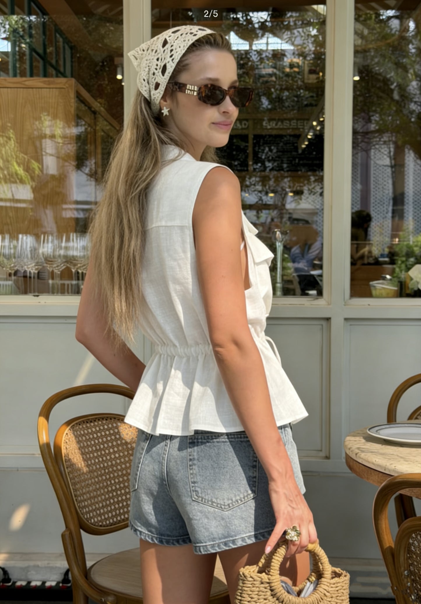Lola Washed Denim Shorts