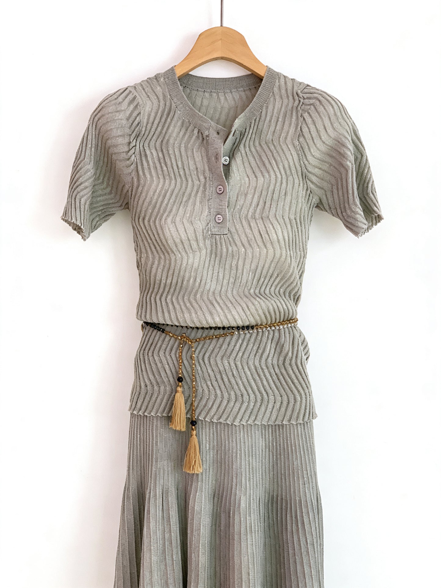 The Silver Wave Knit Dress