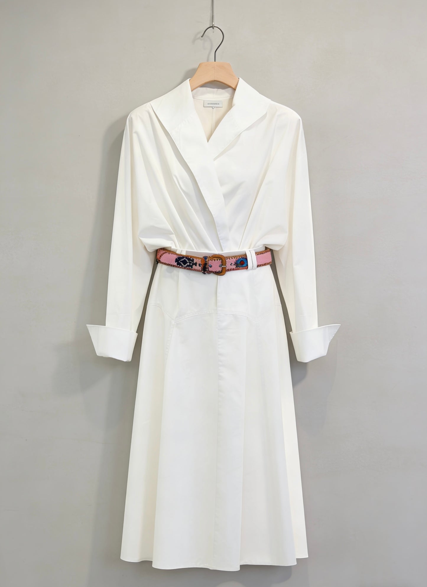 Margaux White Belted Shirt Blouse