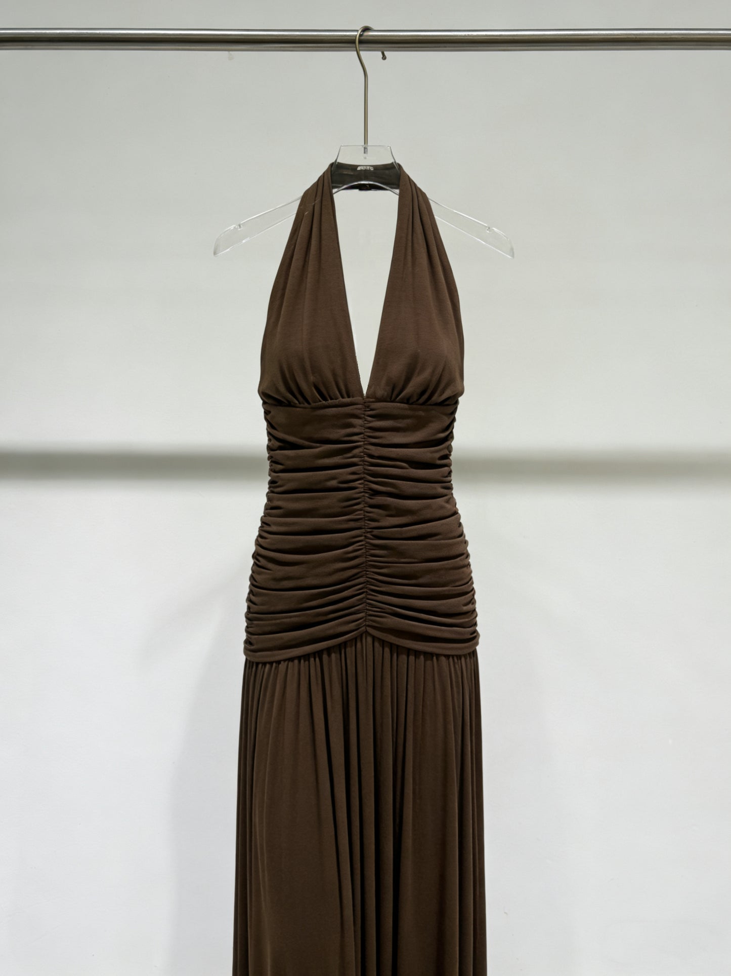 The Cocoa Ruched Maxi Dress