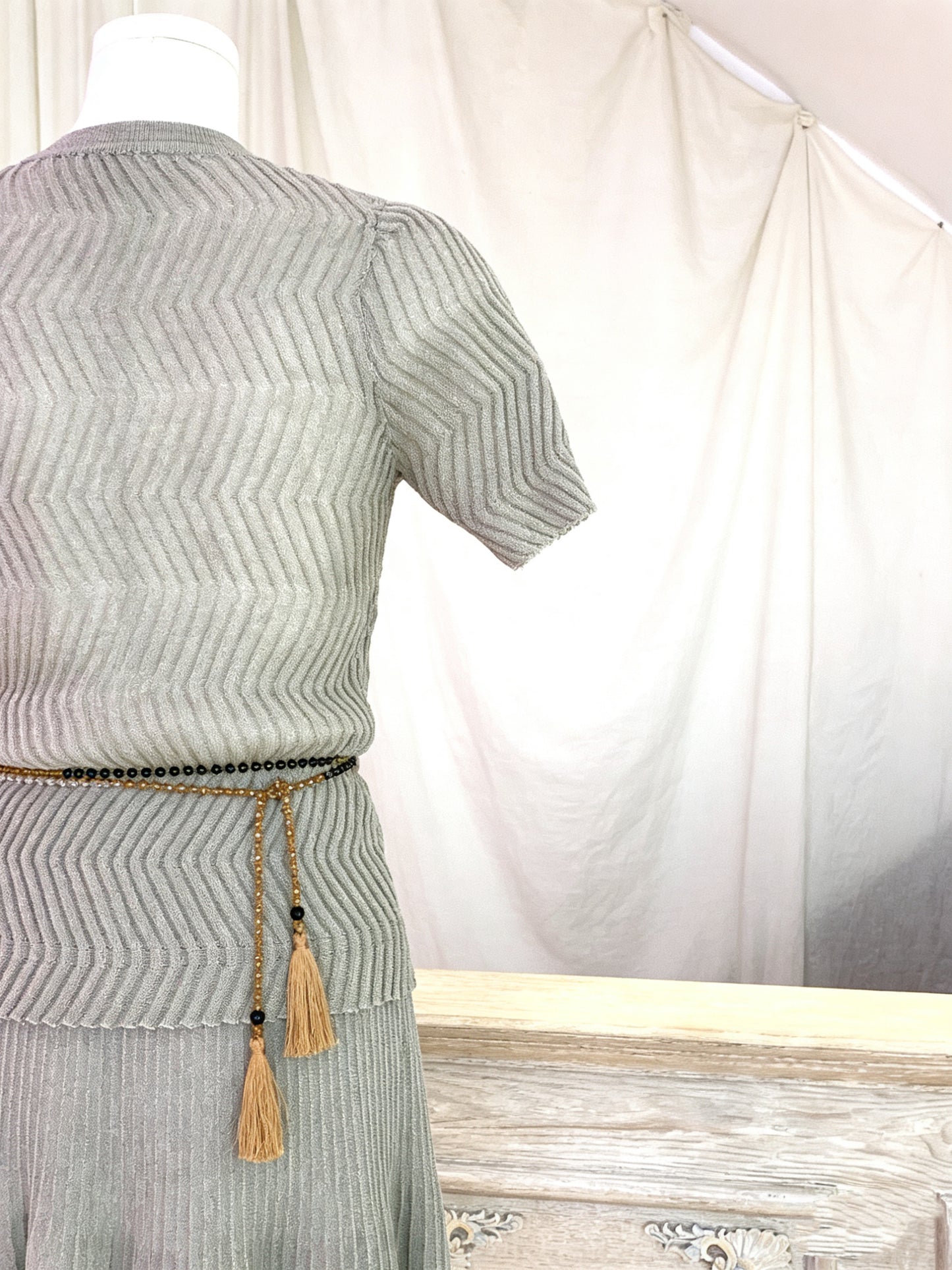 The Silver Wave Knit Dress
