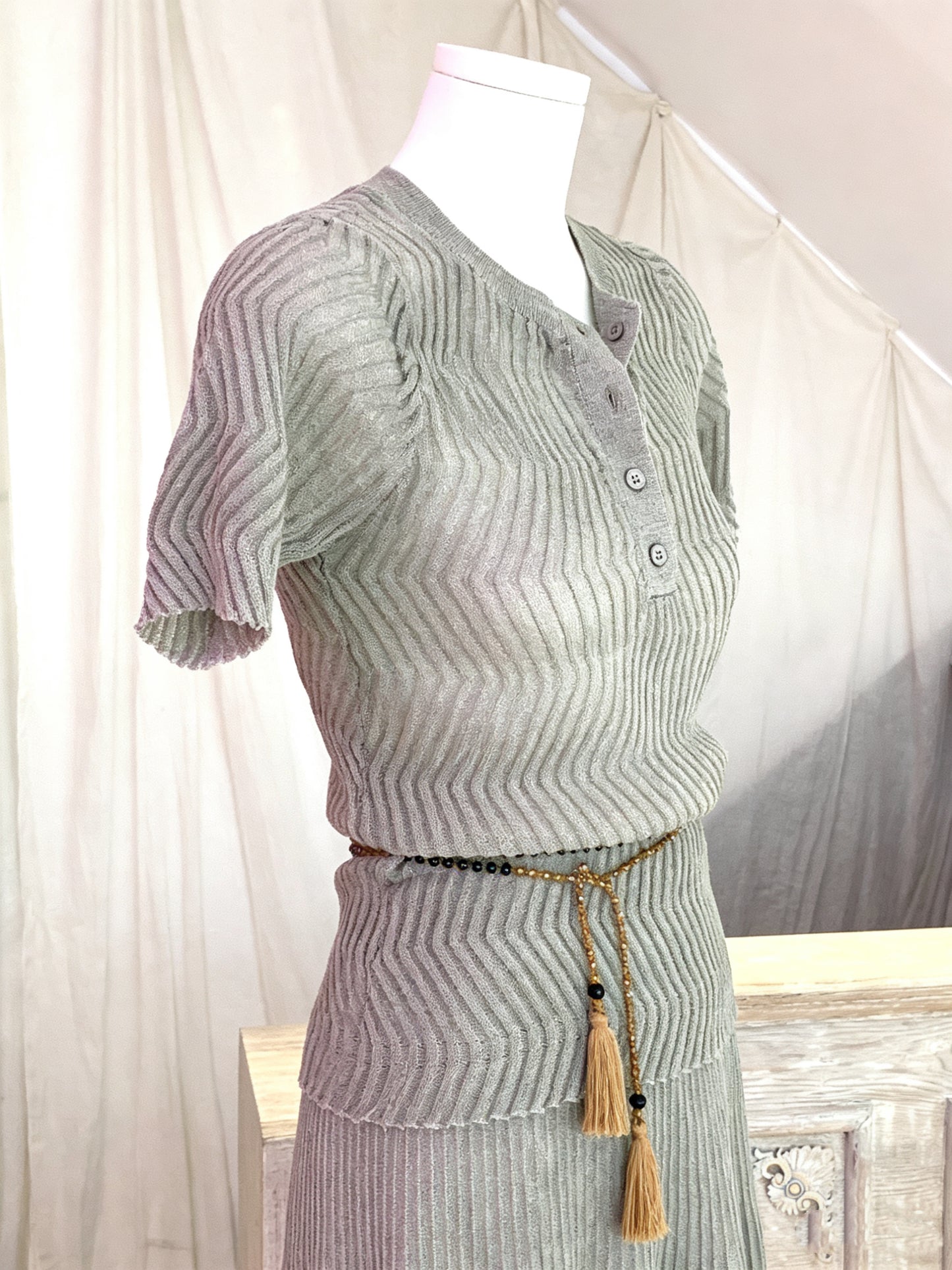 The Silver Wave Knit Dress